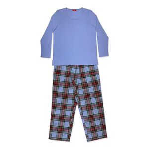 FAMILY PJs Intimates Light Blue Round Neck Sleep Shirt Pajama Top Plus 2X